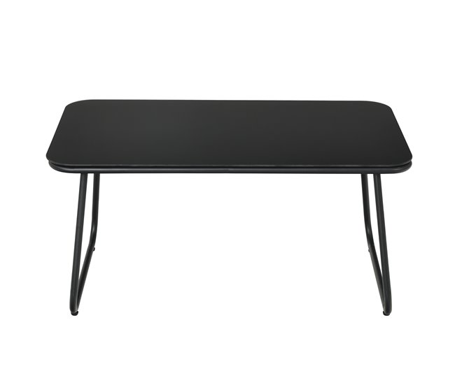 Set jardín con sofa 2 plazas 2 sillones y mesa de centro KELLY Gris Oscuro