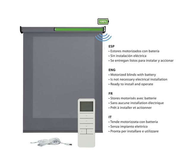 Estores Enrollables Motorizados Screen con Motor y Mando 