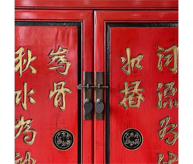 Armario de madera Rojo