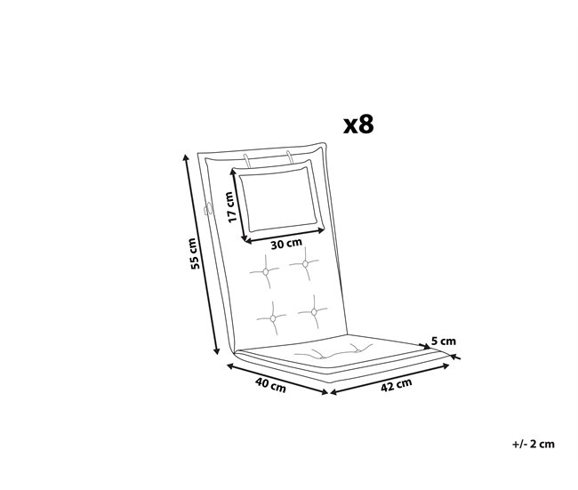 Beliani Cojín de asiento MAUI Azul