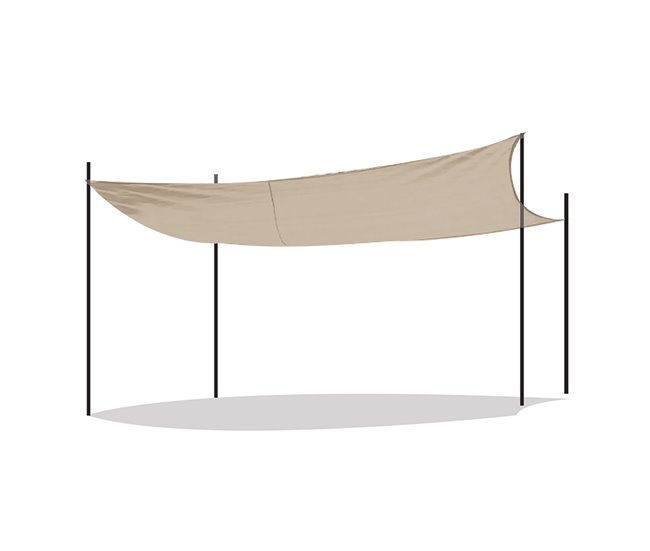 Acomoda Textil – Toldo Vela de Sombra. 300x400 Beige