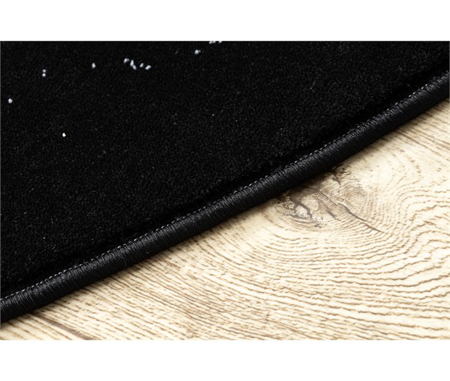 Alfombra EMERALD exclusivo 2000 circulo - glamour 160x160 Negro