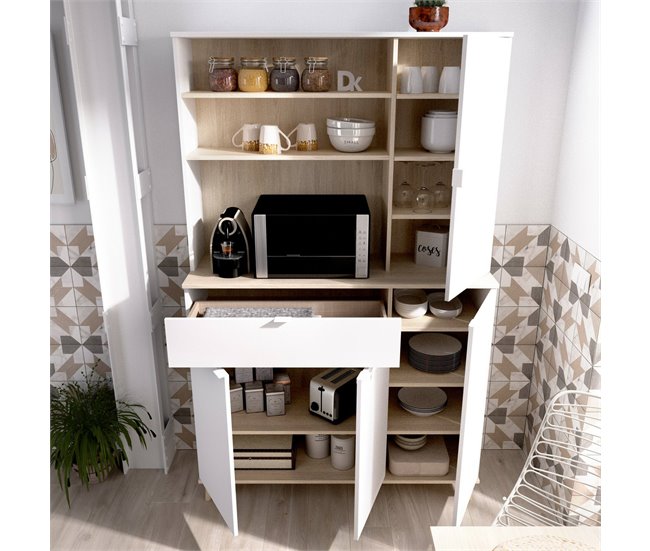 Aparador efecto madera 120 Blanco