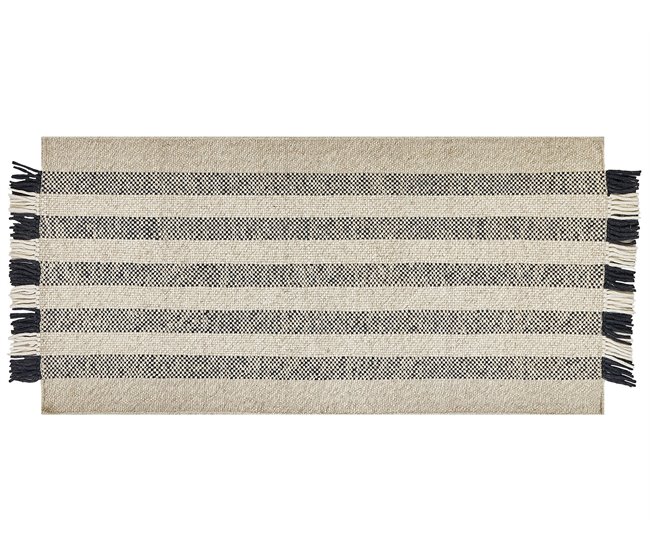 Beliani Alfombra de pelo corto TACETTIN 80x150 Blanco/ Beige