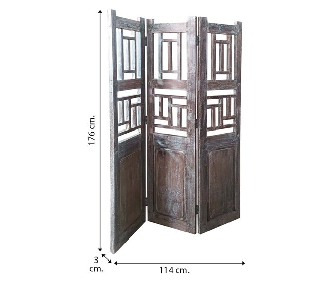 Biombo de madera Marron