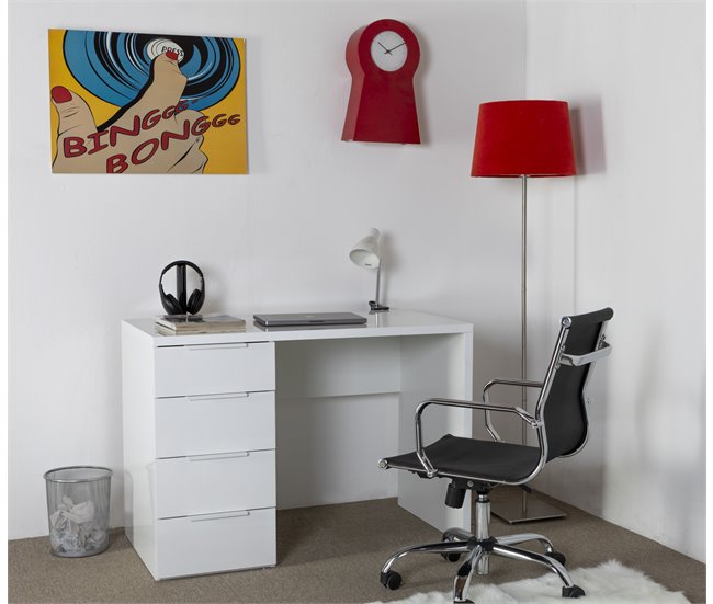 Escritorio ESPRESSO con 4 cajones color blanco Blanco