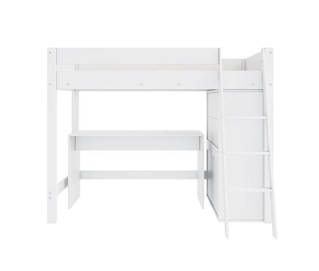 Cama alta para niños Blanco