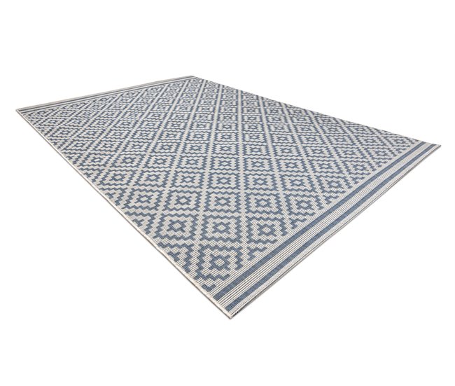 Alfombra de cuerda sisal FLAT 48357/951 Cuadrados 140x200 Gris
