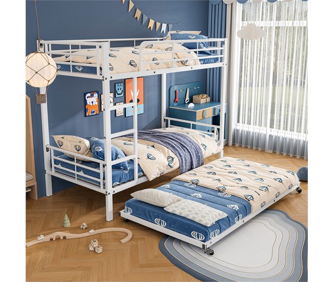 Camas literas 95x204 Blanco