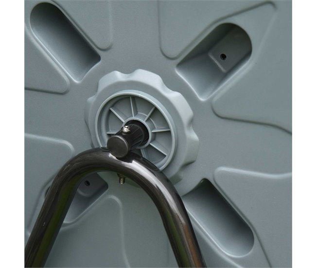 Compostador de Tambor Acero, PP Outsunny Gris