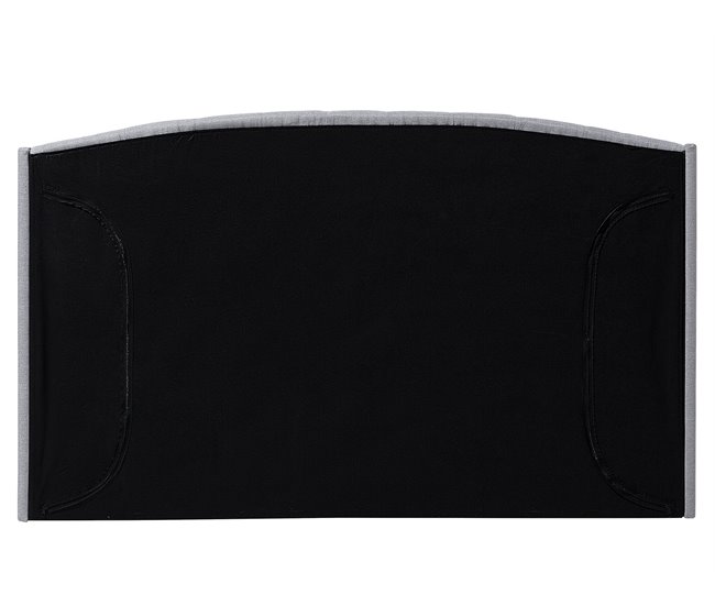 Beliani Cama con somier Poliéster BORDEAUX 221x169 Gris Claro