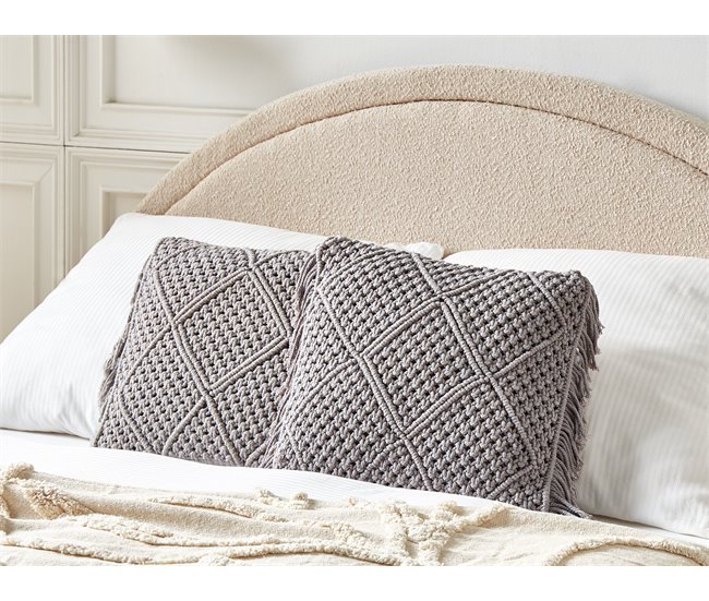 Beliani Cojín decorativo BESHAM 45x45 Gris