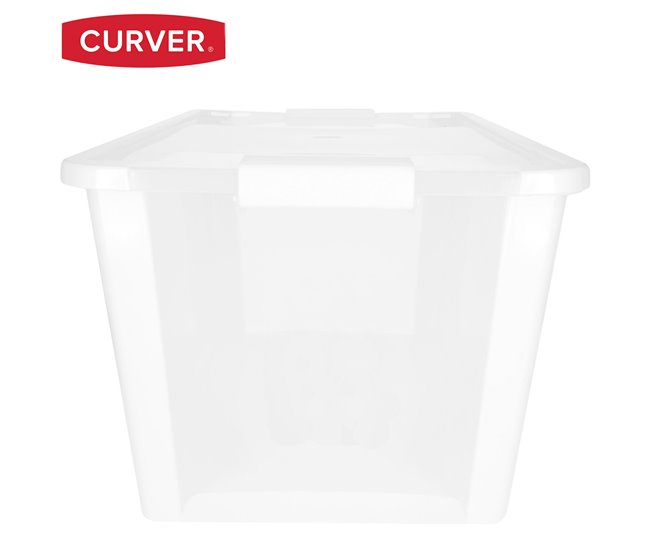 Curver Caja de almacenaje con tapa Bi-Box 40L Blanco