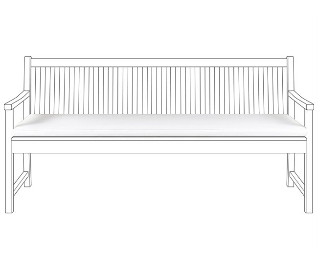 Beliani Cojines de asiento VIVARA Blanco/ Beige