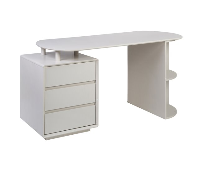 Mesa escritorio PIPER color beige 3 cajones Beige