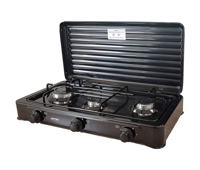 Cocina de gas portátil MPM KN-03/1KB Negro