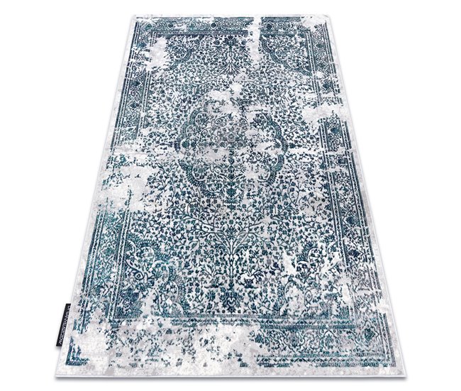 Alfombra DE LUXE moderna 2082 Ornamento vintage - Structural 160x220 Gris Azul
