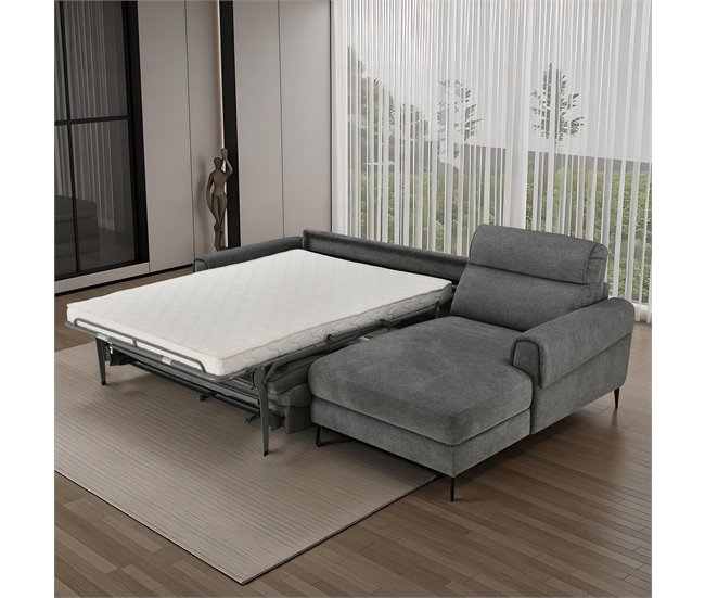 Chaise longue con cama ELIA Gris