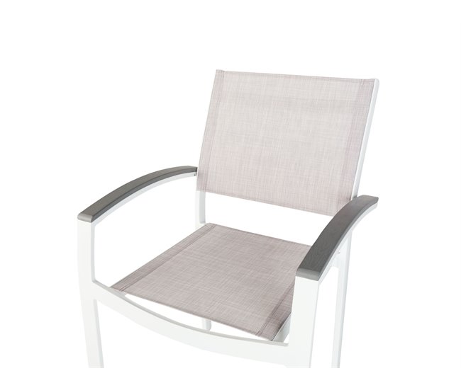 Beliani Conjunto de comedor PERETA Gris Claro