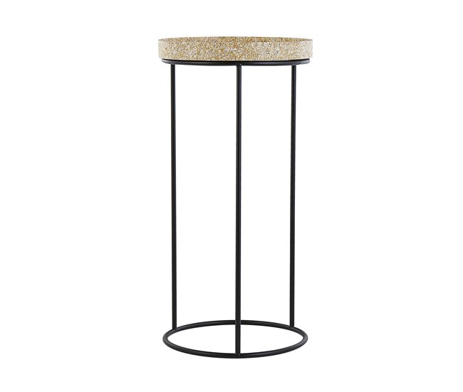 Beliani Conjunto de 3 mesas auxiliares TEXON 36x36 Negro