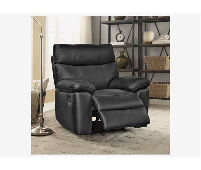 Sillón piel relax SHARONA Negro