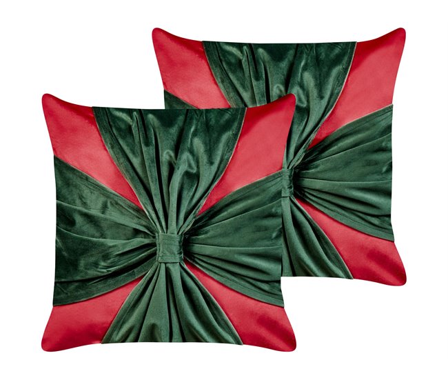 Beliani Cojín decorativo MARSHMALLOW Rojo