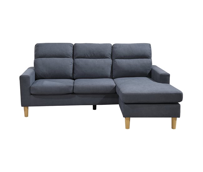 Sofa Agora + Puff Convertible en Chaise Longue Beige