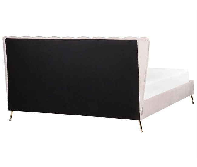 Beliani Cama Terciopelo MIRIBEL 207x218 Beige