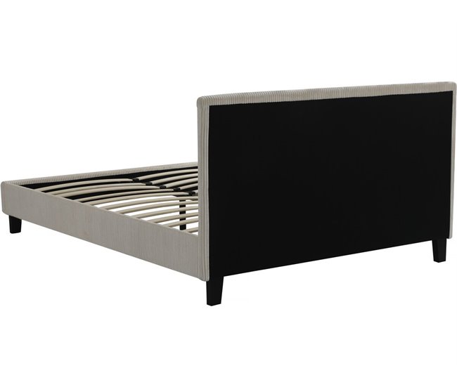 Cama en pana 160x200 Beige