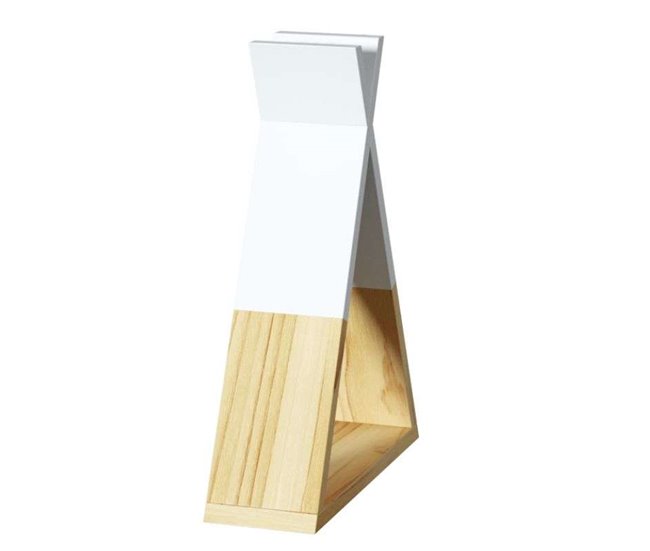 Estantería Infantil Dormitorio Tipi Diseño Forma Tipi Blanco/ Madera