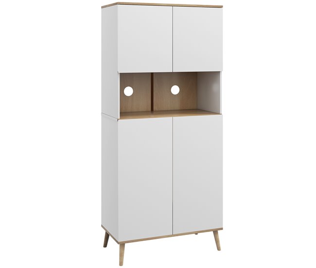 Alacena de Cocina Melamina de Madera HOMCOM, hogar - cocina Blanco