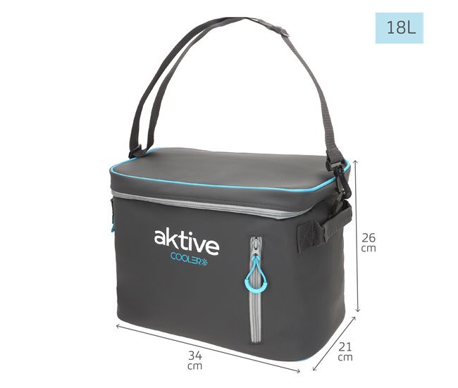 Aktive Bolsa térmica 18 litros de alto rendimiento Gris Azul
