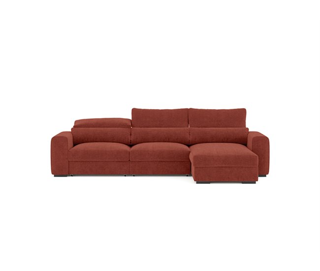 Chaise longue convertible en cama LANDON reversible color beige Conforama