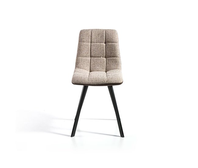 Set 4 sillas de comedor ecopiel tela WAYNE Beige