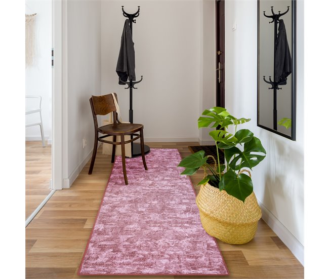 Alfombra de pasillo SOLID 60 HORMIGÓN 60x400 Rosa
