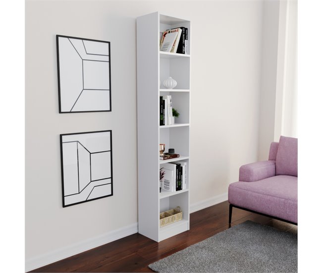 Estantería EMA 41x198cm Blanco