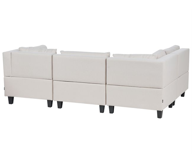 Beliani Sofá esquinero Poliéster UNSTAD Beige