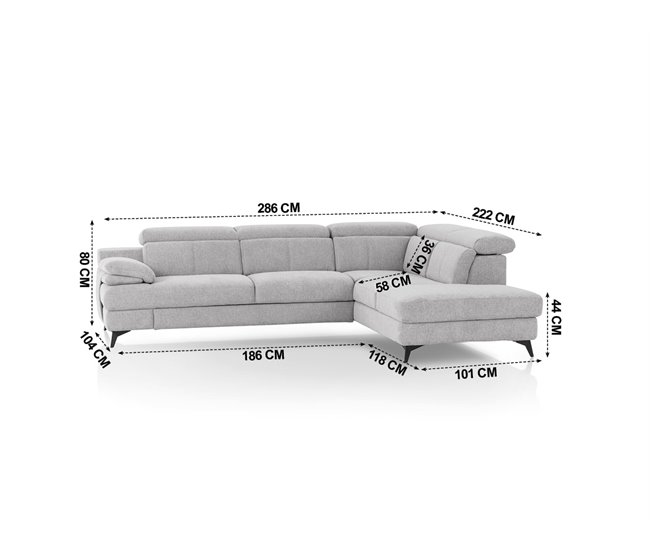 Rinconera con cama TITUS Gris