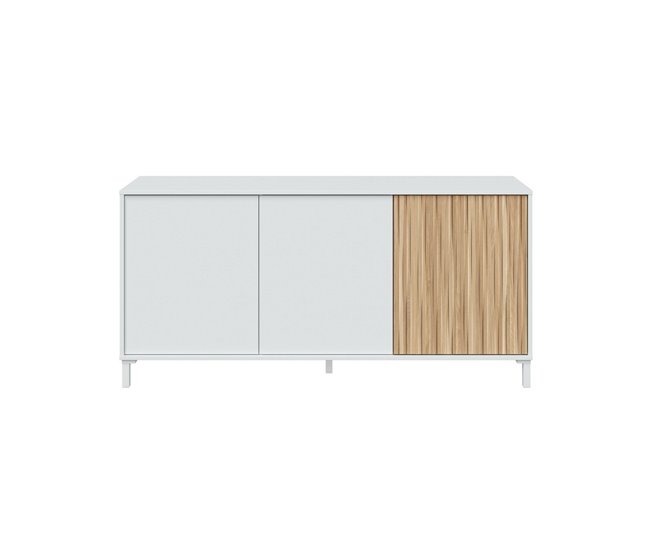 Aparador efecto madera Blanco/ Madera