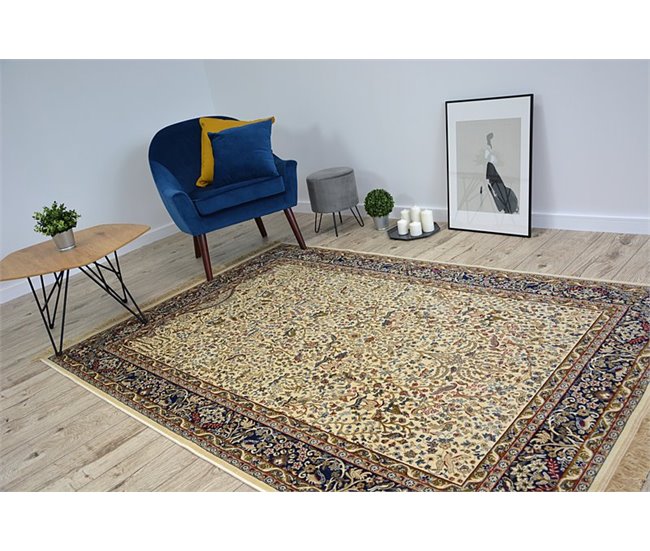 Alfombra de jacquard WINDSOR 12806 Franjas 120x170 Beige