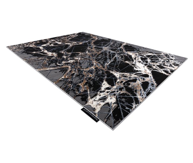 Alfombra DE LUXE moderna 622 Abstracción - Structural 240x340 Negro