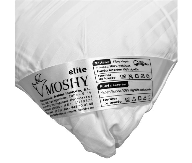 Almohada Élite con Funda Fibra Ergotex 150x35 Blanco