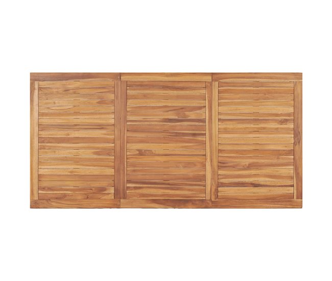 Conjunto de comedor de jardín 9 piezas madera maciza de teca Marron