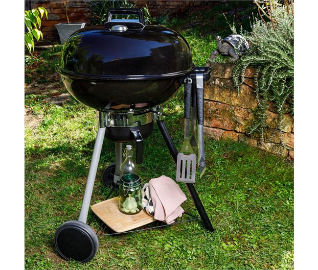 Barbacoa de carbón de bola TEXAS Negro