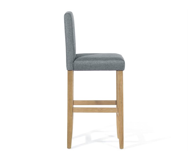 Beliani Silla de bar MADISON Gris