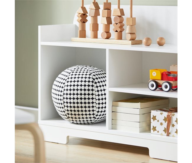 Estantería Infantil en Forma de Elefante KMB62-W SoBuy Blanco