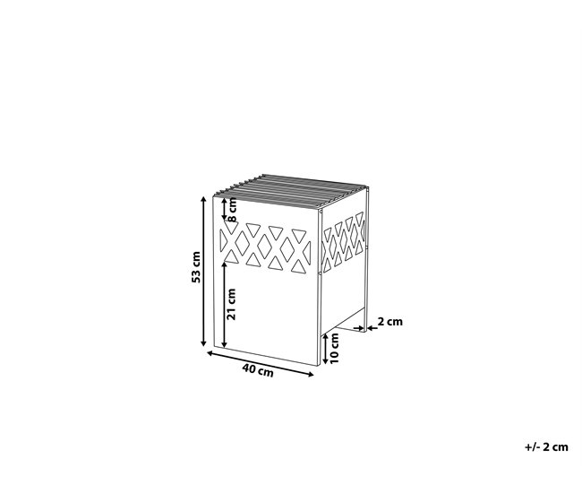 Beliani Fogón de madera SHIGA Negro