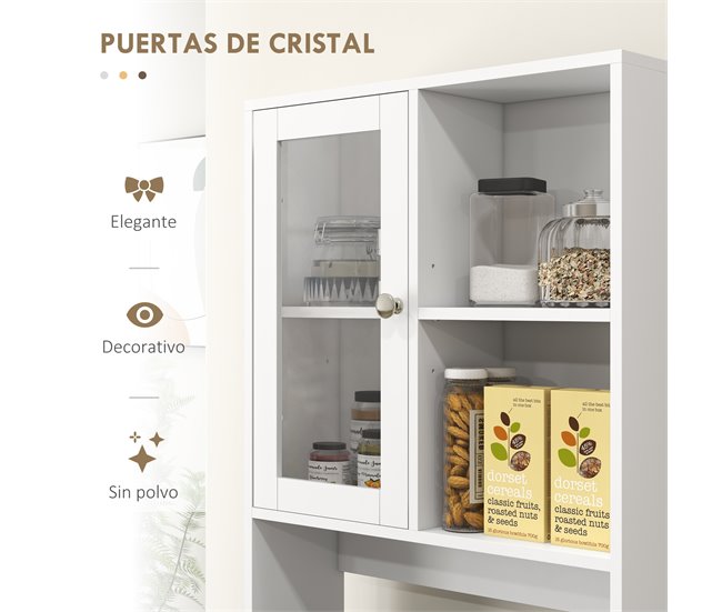 Alacena de Cocina MDF HOMCOM, hogar - cocina Blanco