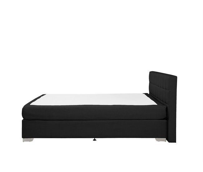 Beliani Cama continental Poliéster ADMIRAL 190x210 Gris Claro