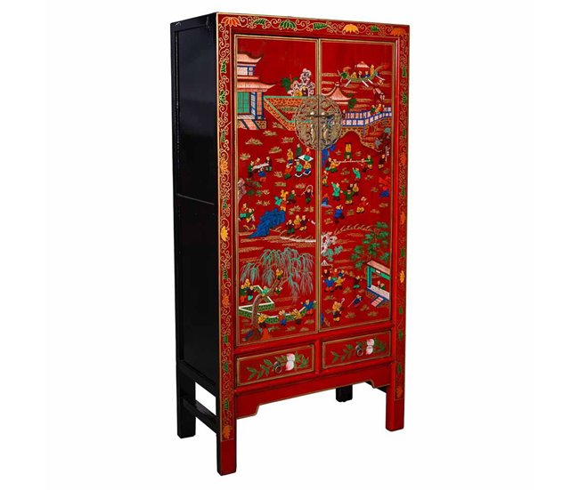 Armario de madera Rojo